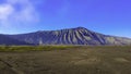 Landscape hill or mountain with a blue cloudy sky