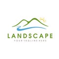 Landscape Hills and Farm Logo design