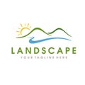 Landscape Hills and Farm Logo design