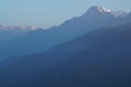 Landscape Himalaya rang mountain view of Mt. Dhaulagiri massif and Annapurna mountain at seen from Poon Hill, Nepal Royalty Free Stock Photo