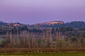 Landscape with historic ocher village Roussillon, Provence, Luberon, Vaucluse, France Royalty Free Stock Photo