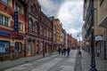 Landscape historic old town in Poland in LÃâ¢bork with attic tenement houses