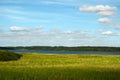 Landscape in Tempelkrog.Sjaelland.Denmark.Blue sky and clouds Royalty Free Stock Photo