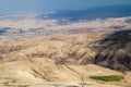 Landscape of the Holy Land as viewed from the Mount Nebo, Jord Royalty Free Stock Photo