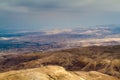 Landscape of the Holy Land as viewed from the Mount Nebo, Jord Royalty Free Stock Photo