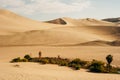 Landscape of Huacachina desert. in Ica, Peru