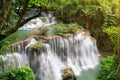 Landscape Huai Mae Kamin waterfall Srinakarin Dam in Kanchanaburi Royalty Free Stock Photo