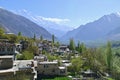 Landscape of Hunza Valley and Mountain Range on Sunny Day