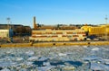 Helsinki port during the ice drift Royalty Free Stock Photo