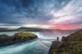 Landscape of Iceland with Godafoss waterfall Royalty Free Stock Photo