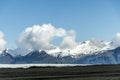 Landscape Iceland green grass snow glacier 6