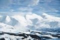 Landscape from Iceland, snow capped mountain peaks Royalty Free Stock Photo