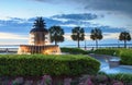 Pineapple Fountain Charleston SC Sunrise Royalty Free Stock Photo