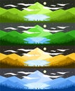 Landscape Illustration during Night Time Royalty Free Stock Photo