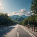 an asphalt road and mountain in China. Royalty Free Stock Photo