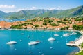 boats and yachts in the harbor.