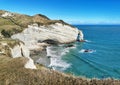 A landscape image of Cape Farewell the most northerly point on the South Island of New Zealand Royalty Free Stock Photo