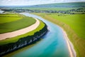 The Cuckmere river Haven is peacefull.