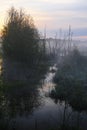 image of fog on lake Seliger in Russia Royalty Free Stock Photo