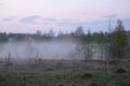 Image of fog on lake Seliger in Russia Royalty Free Stock Photo