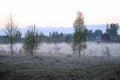 Image of fog on lake Seliger in Russia Royalty Free Stock Photo