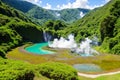 : Volcanic hot springs of the lake F