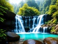Hidden waterfalls Incorporate a foreground element made with generative ai