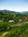 Landscape image from a hill on Carpathia