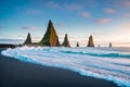 The Reynisfjara beach is in South Iceland.