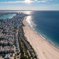 Israel has a drone aerial day sea view.