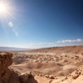 The Dead Sea Region of Israel is home to the Masada National Park. Royalty Free Stock Photo