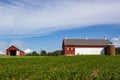 Landscape image of an old style traditional American farm