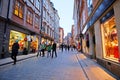 Landscape with the image of Old Town street in Stockholm, Sweden Royalty Free Stock Photo