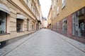 Landscape with the image of Old Town street in Stockholm, Sweden Royalty Free Stock Photo