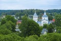 Landscape with the image of the Paphnutius monastery in Borovsk, Russia