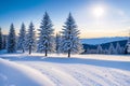 Percorso tra la neve. Royalty Free Stock Photo