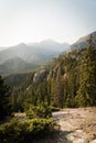 Landscape image of mountains in Rocky Mountain National Park, Colorado. Royalty Free Stock Photo