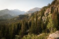 Landscape image of mountains in Rocky Mountain National Park, Colorado. Royalty Free Stock Photo