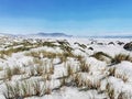 A landscape image of a sand dunes on the Farewell Spit on the South Island of New Zealand Royalty Free Stock Photo