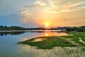 It is landscape image of sunset. Royalty Free Stock Photo