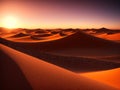 Sunset over the desert Capture the beauty of the underwater world made with generative ai