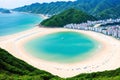 a view of Stormy Songjeong beach in Korea.