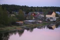 village on lake Seliger in Russia Royalty Free Stock Photo