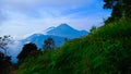 landscape of Indonesian Mountains in the morning