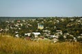 Landscape, infrastructure of suburb, house and street against background Royalty Free Stock Photo