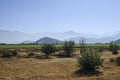 landscape of the interior of Chile on the way to Portillo