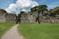 Landscape with interior of the Inverlochy Castle ruin, Scotland in nice sunny weather