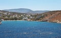 Landscape of Iraklia port - Small Cyclades island Greece