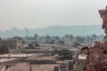 Landscape of iran village throught the ruins