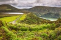 Landscape of the island of Flores. Azores, Portugal